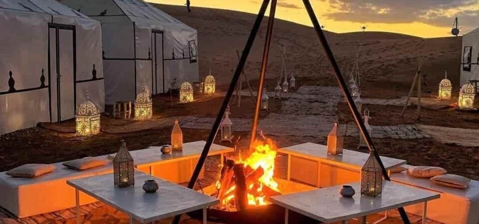 About Us moroccoexclusivetours.Sunset over the sand dunes in Merzouga